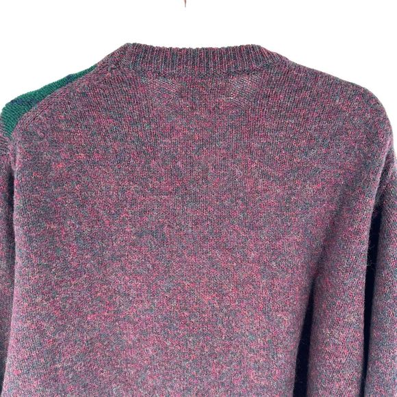 Vintage Lord Jeff Sweater Mens XL Plaid Shetland Wool Made in Ireland Tallfellow - Picture 9 of 13